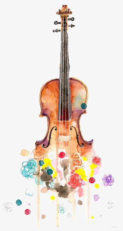 398x750 hand painted violin, drawing violin, musical instruments, flowers - Violin Drawing