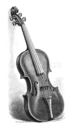 236x422 How To Draw A Violin And Bow Step - Violin Drawing