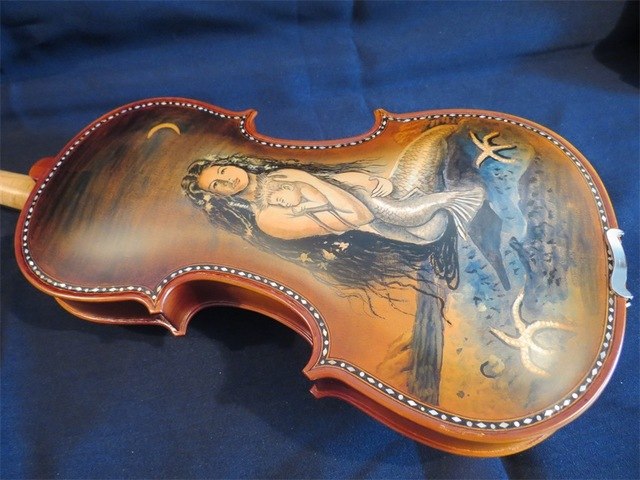 640x480 Strad Style Song Brand Meastro Left Hand Inlaydrawing Violin - Violin Drawing