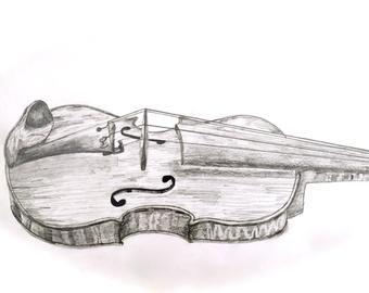 340x270 Violin Drawing Etsy - Violin Drawing