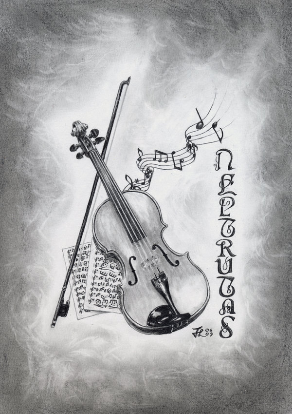 600x849 violin drawing cool for free download - Violin Drawing