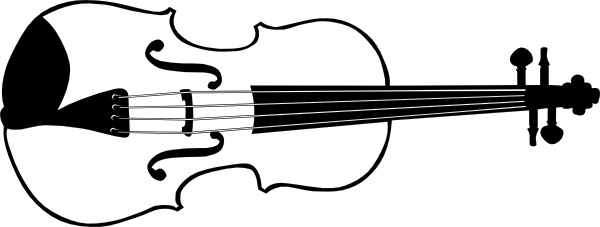 600x227 Violin - Violin Drawing Clip Art