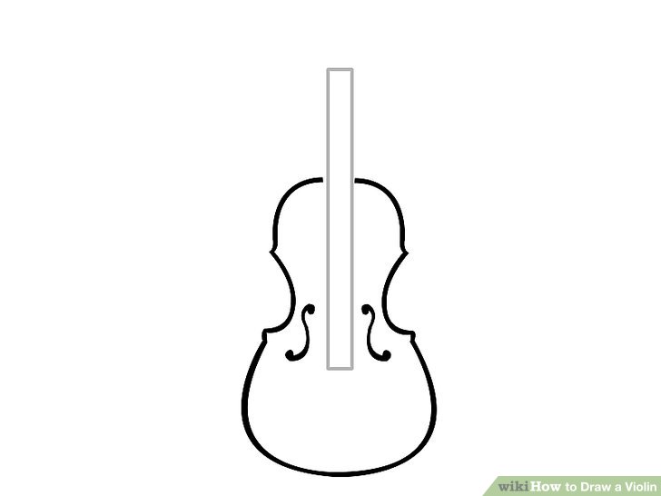 728x546 How To Draw A Violin Steps - Violin Line Drawing