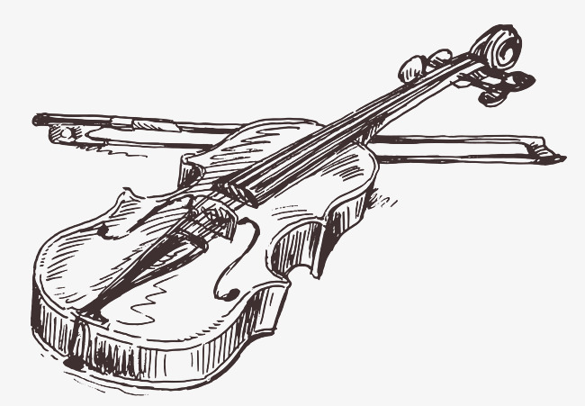 650x451 Vector Drawing, Painting, Violin, Musical Instruments Png - Violin Line Drawing