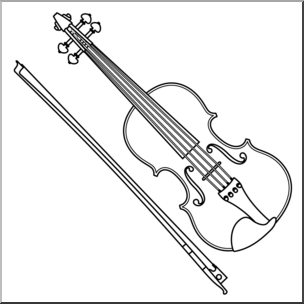 304x304 Violin Clipart Black And White Clip Art Images - Violin Line Drawing