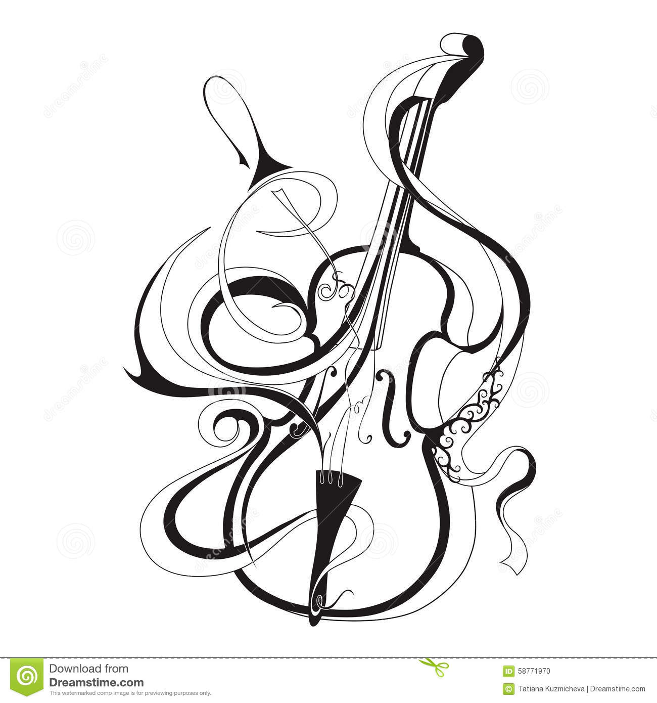 1300x1390 Violin Clipart Line Drawing - Violin Line Drawing
