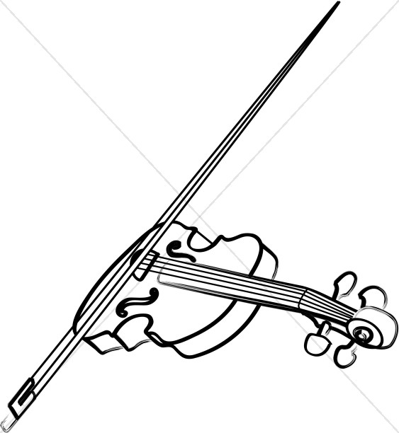 563x612 Violin Line Art Church Music Clipart - Violin Line Drawing