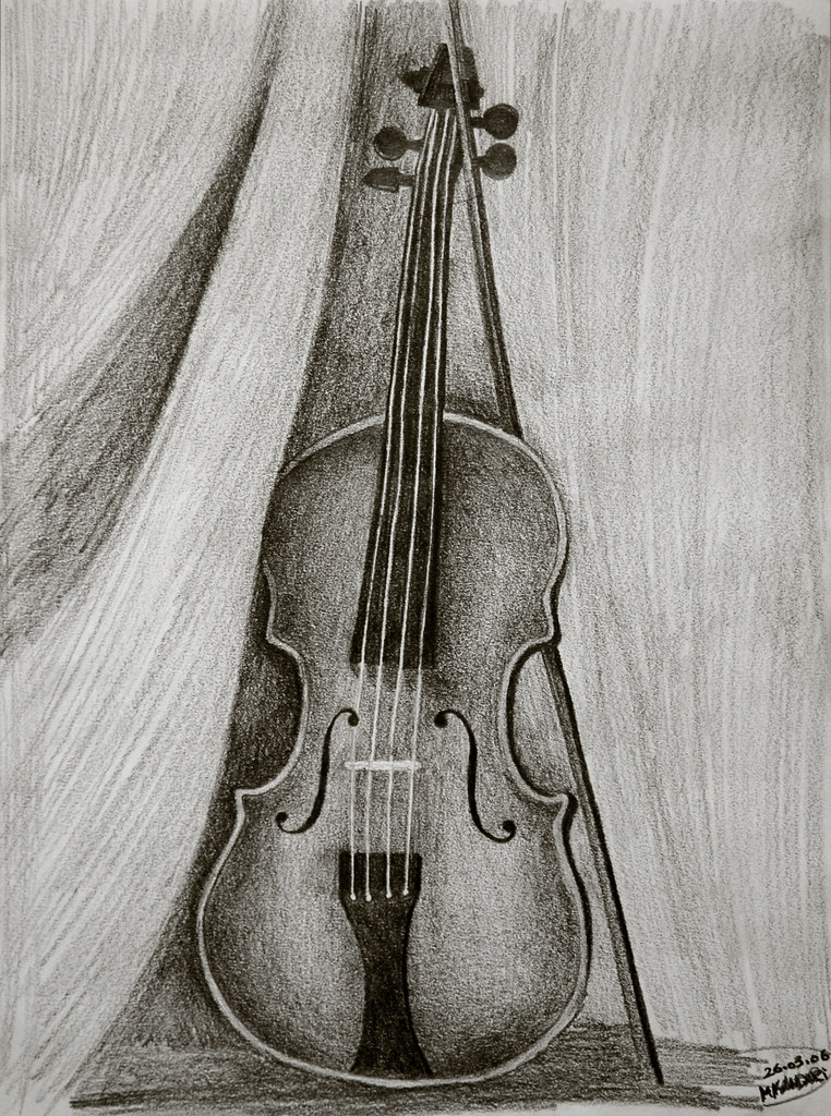 Violin Pencil Drawing at Explore collection of