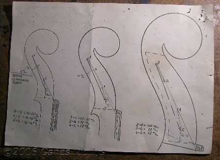 448x326 A Scrolla - Violin Scroll Drawing