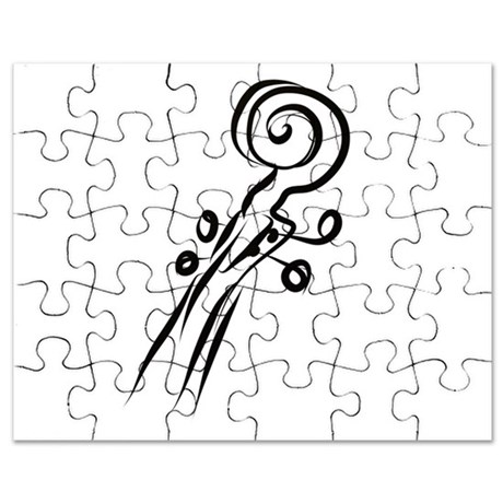 460x460 violin scroll puzzles - Violin Scroll Drawing