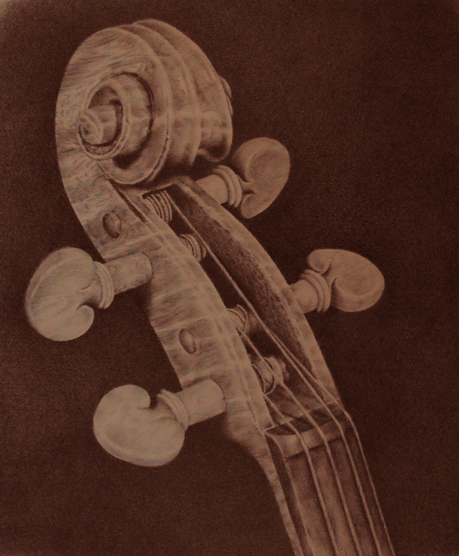 1527x1850 Violin Drawing Remrov's Artwork - Violin Scroll Drawing