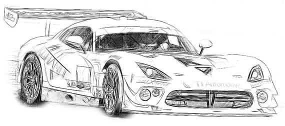 570x252 dodge viper r drawing t shirt i can draw your car or etsy - Viper Drawing