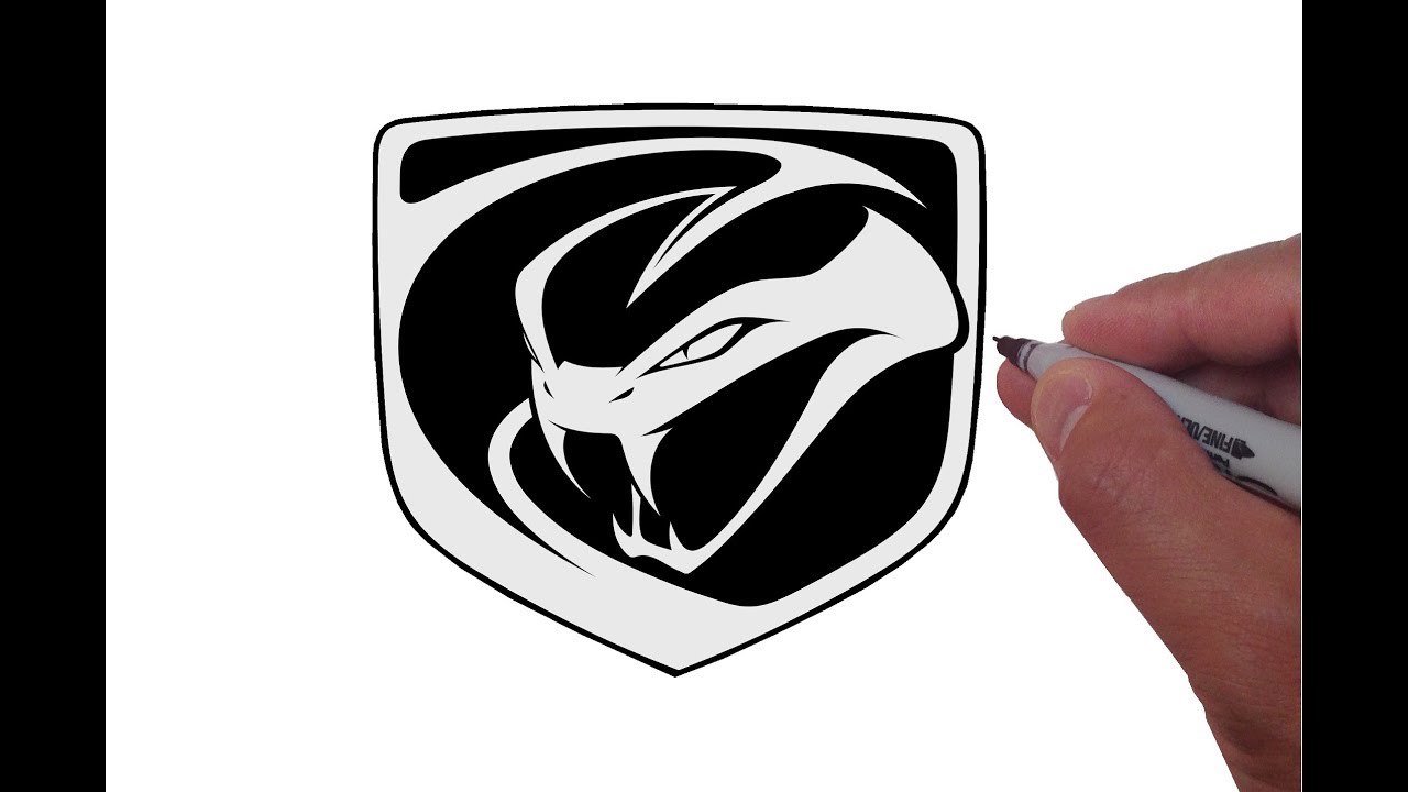 1280x720 how to draw the dodge viper logo - Viper Drawing