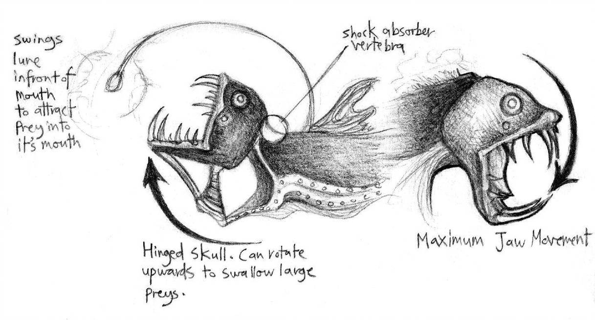 1217x656 Viperfish Concept - Viperfish Drawing