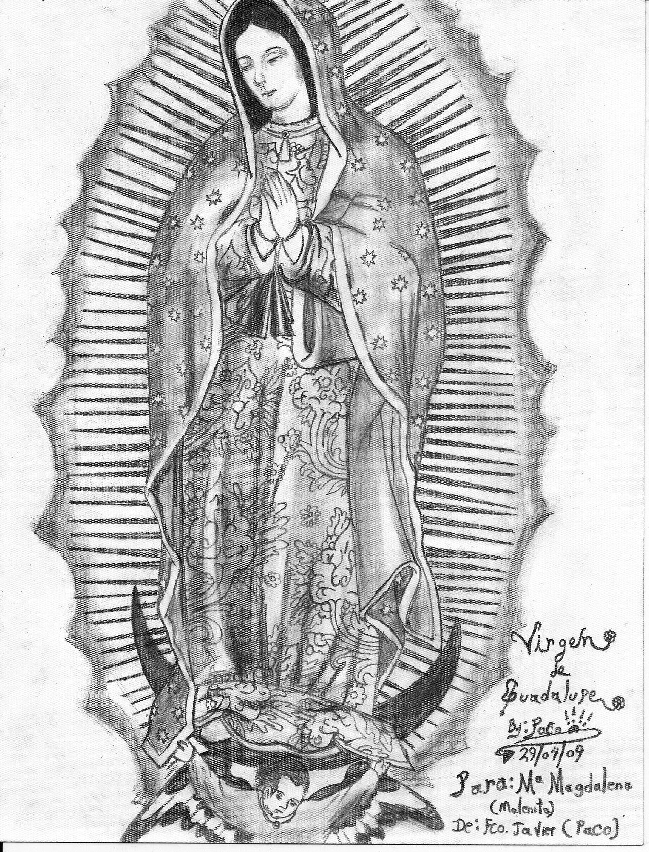 Virgen De Guadalupe Drawing at Explore collection