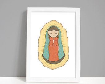 340x270 virgen de guadalupe art etsy - Virgen De Guadalupe Drawing