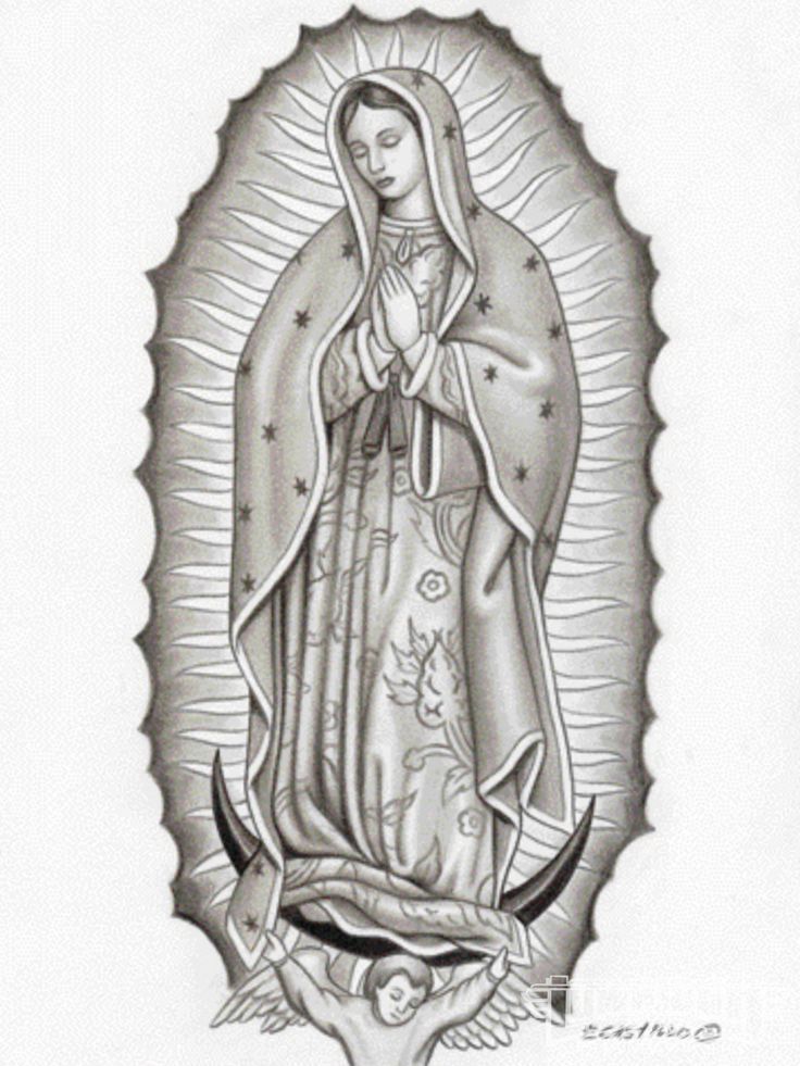 Virgen De Guadalupe Drawing at Explore collection