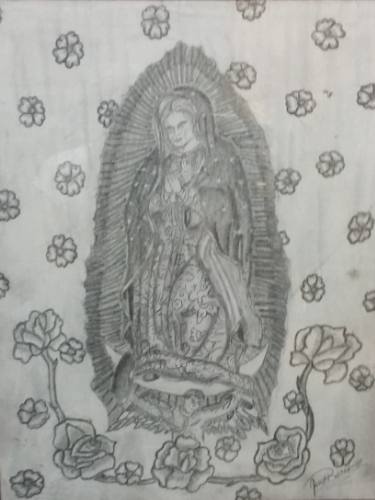 375x500 The Virgin Mary Drawings For Sale Saatchi Art - Virgin Mary Drawings