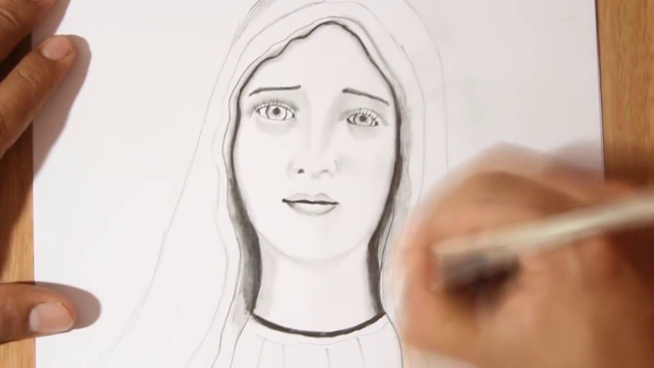 1280x720 como dibujar la virgen maria - Virgin Mary Drawings