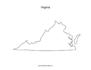 364x281 virginia blank map - Virginia Drawing