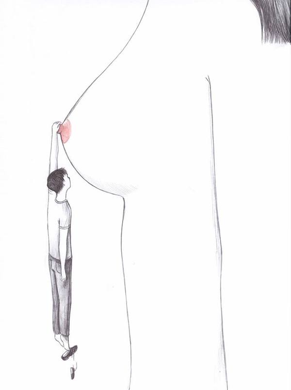 600x803 climbing - Virginia Drawing