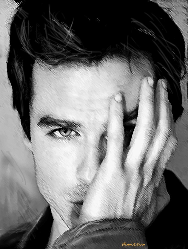 630x833 ian somerhalder images ian somerhalder virtual drawing bampw hd - Virtual Drawing