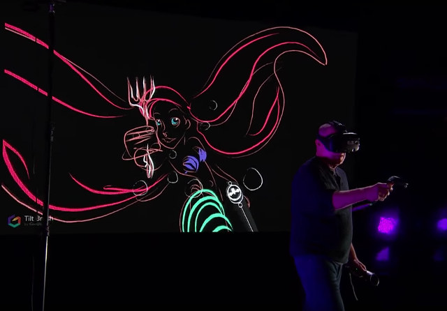 640x446 neato video of a disney animator drawing ariel in d virtual - Virtual Drawing