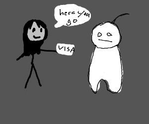 300x250 girl hands dark cry a visa - Visa Drawing