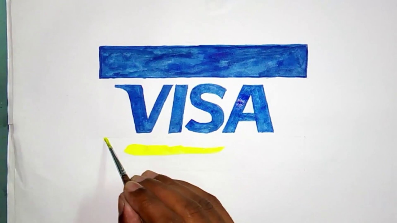 1280x720 How To Draw The Visa Logo - Visa Drawing