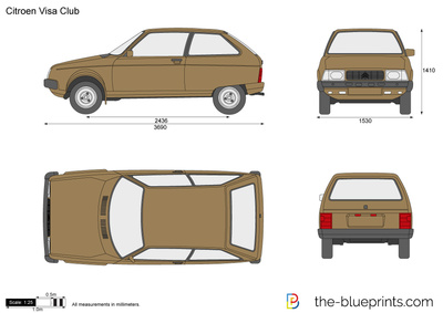 400x283 Citroen Visa Club Vector Drawing - Visa Drawing