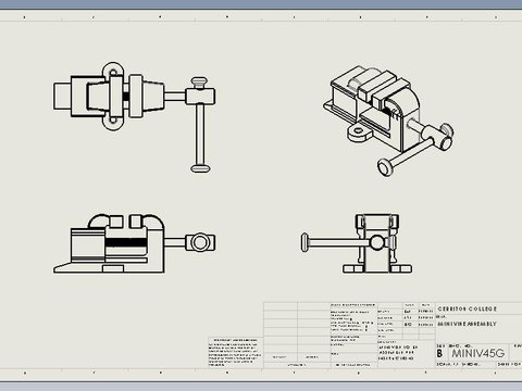 480x360 mini vise drawing - Vise Drawing