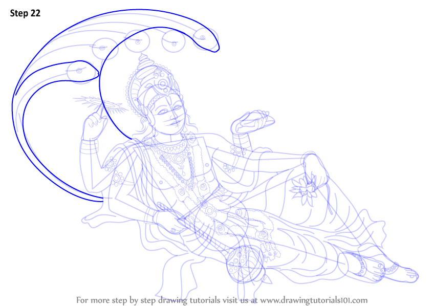 846x598 Learn How To Draw Lord Vishnu - Vishnu Drawing