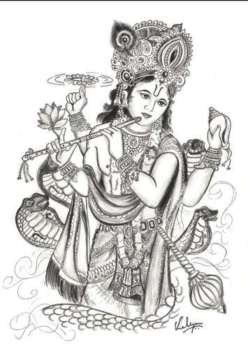 Vishnu Drawing at PaintingValley.com | Explore collection of Vishnu Drawing