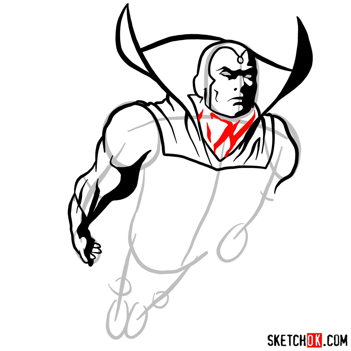1200x1200 how to draw the vision from the avengers film - Vision Drawing