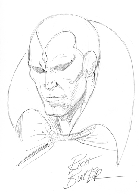 465x644 rich buckler sketchbook drawings in my not so humble opinion - Vision Drawing