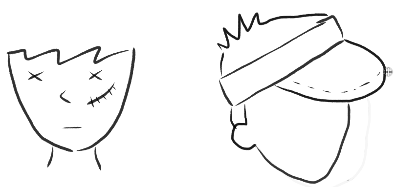 808x383 face stitch and sun visor - Visor Drawing