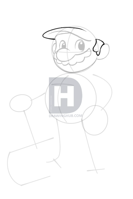 454x680 how to draw mario, step - Visor Drawing