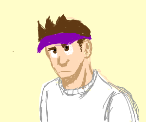 300x250 a guy with a purple visor drawing - Visor Drawing