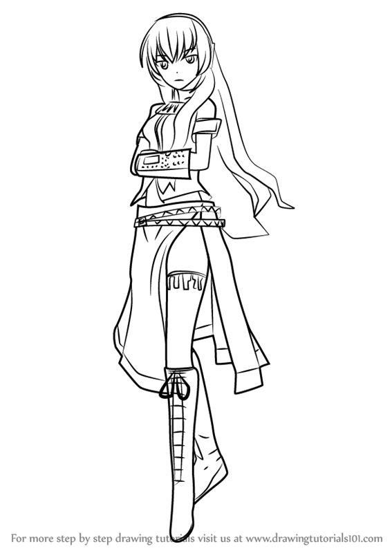 567x800 learn how to draw megurine luka from vocaloid - Vocaloid Drawings