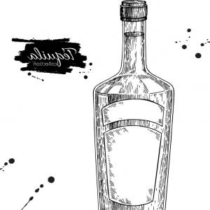 300x300 alcohol bottle icon set cartoon style vector lazttweet - Vodka Bottle Drawing