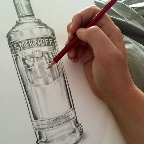 480x480 drawn bottle smirnoff vodka - Vodka Bottle Drawing