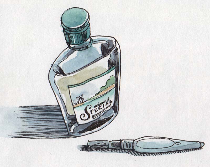 800x636 nina johansson blog archive vodka and watercolours - Vodka Bottle Drawing