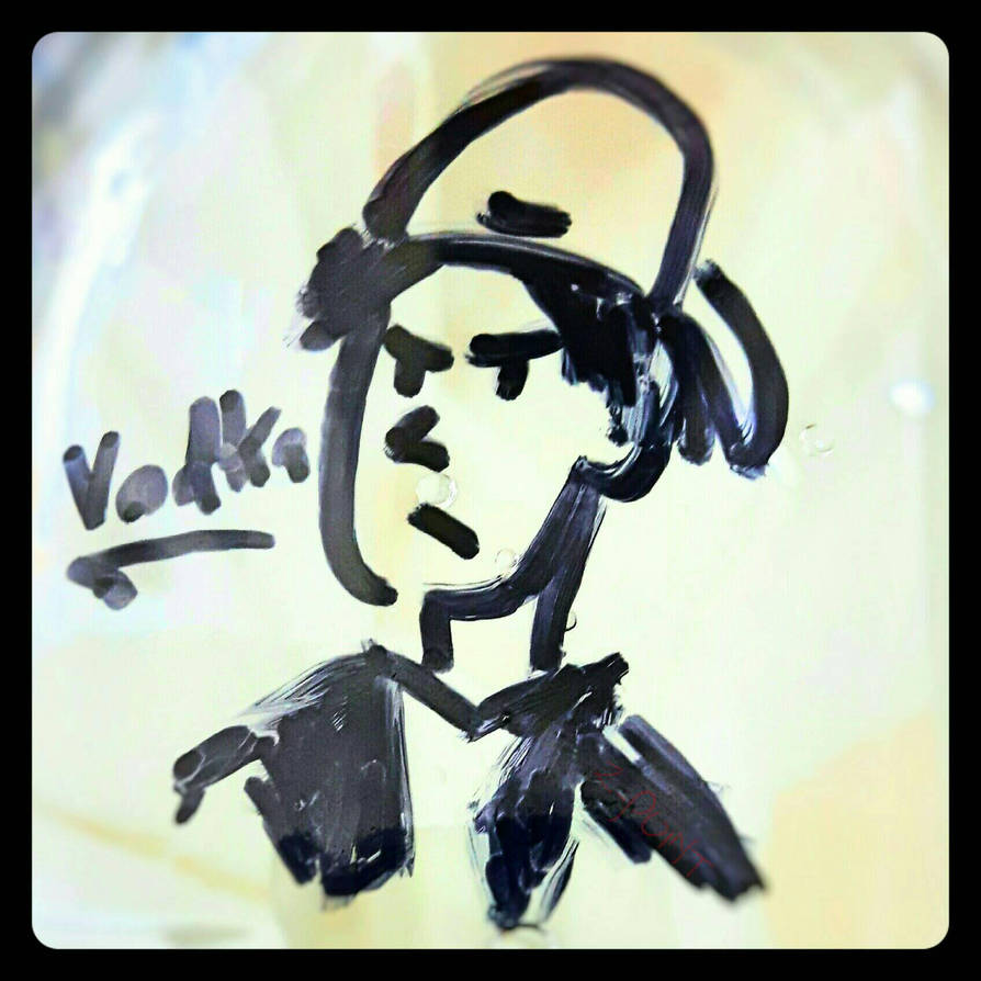 894x894 vodka - Vodka Bottle Drawing