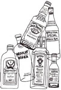 203x300 liquor bottle drawing - Vodka Bottle Drawing