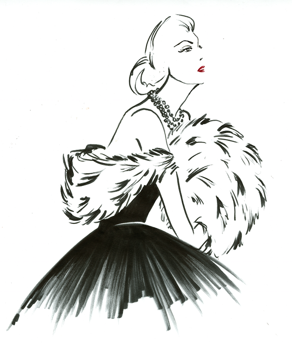 600x703 vogue illustrations on fit portfolios - Vogue Drawings