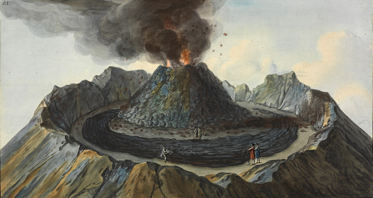 1300x692 volcano observer sir william hamilton and mount vesuvius - Volcanic Eruption Drawing