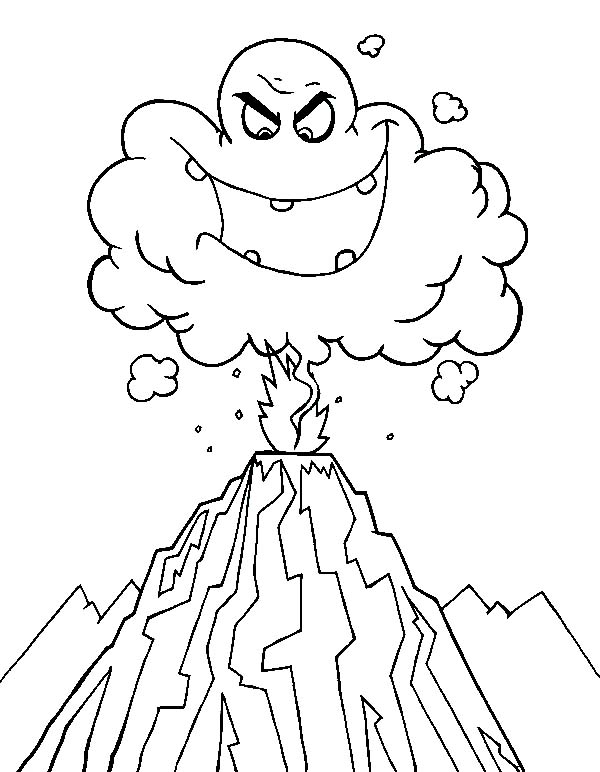 600x772 volcano drawing free download - Volcanic Eruption Drawing