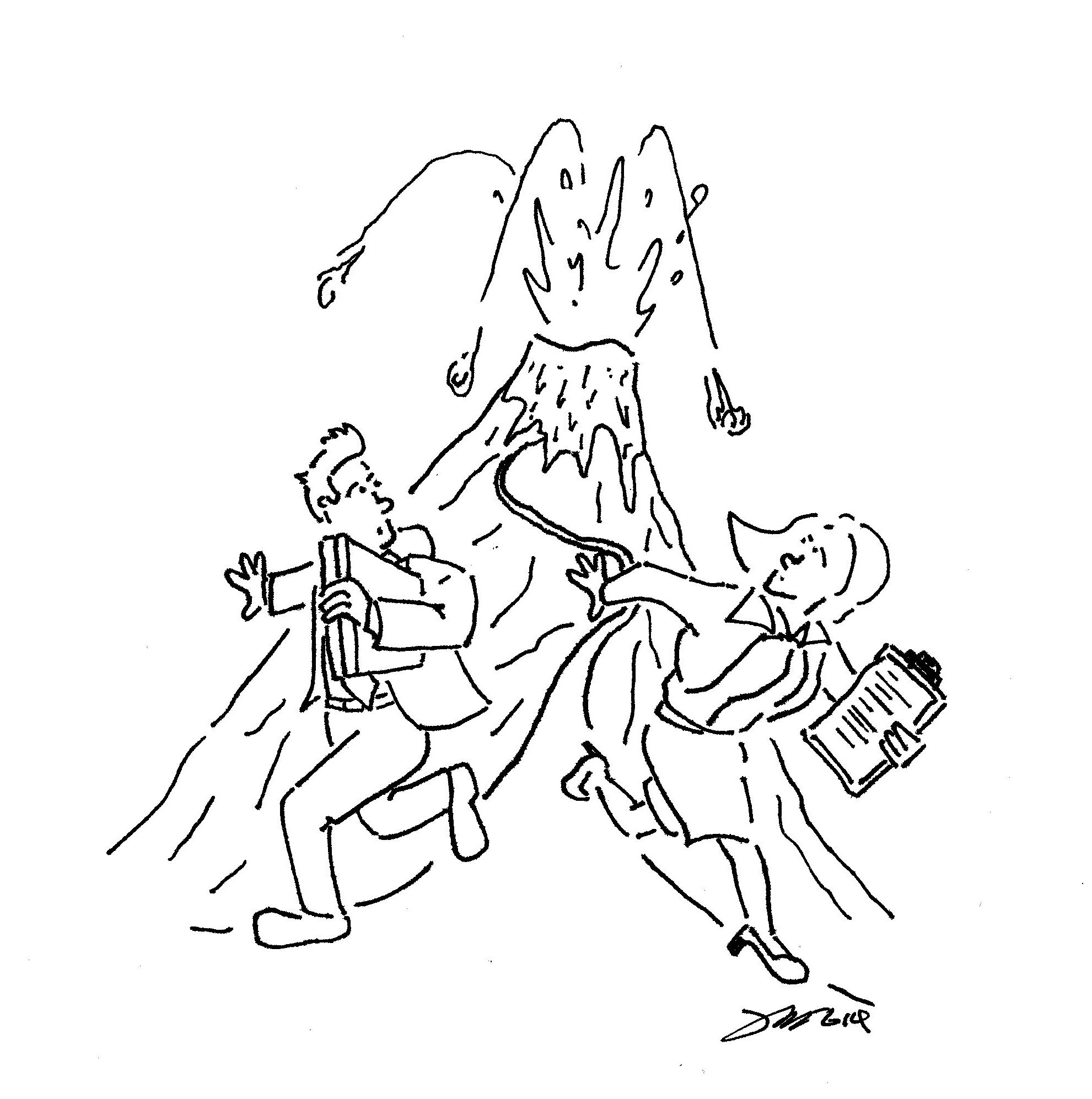 1981x1994 drawn volcano cartoon - Volcano Cartoon Drawing