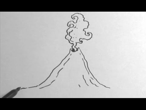 480x360 how to draw a volcano - Volcano Cartoon Drawing