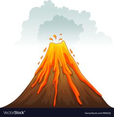 235x241 how to draw a volcano for kids, step - Volcano Cartoon Drawing